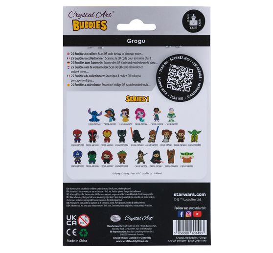 Pittura a diamante "Crystal Art Buddy", 11 x 8 cm