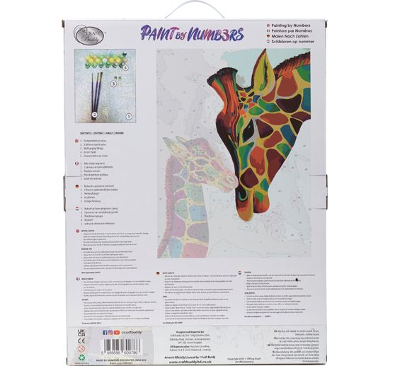 Painting by numbers on stretched canvas, 30 x 40 cm