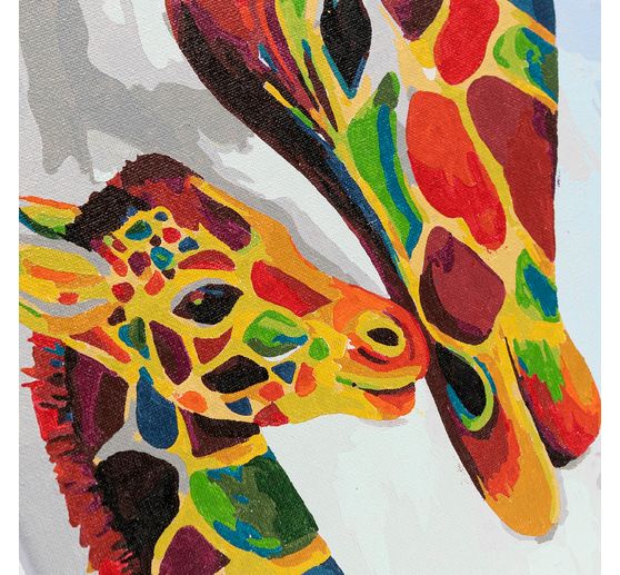 Painting by numbers on stretched canvas, 30 x 40 cm