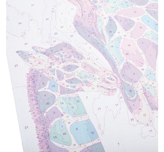 Painting by numbers on stretched canvas, 30 x 40 cm