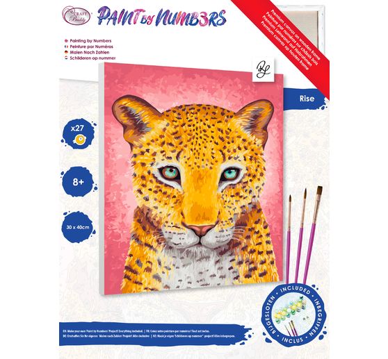 Painting by numbers on stretched canvas, 30 x 40 cm