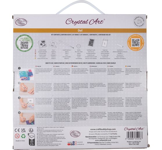 Diamond Painting "Crystal Art Kit", 30 x 30 cm