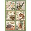 Motif straw silk "Forest" Cards