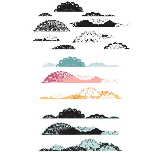 Sizzix Framelits Punching template and Clear Stamps by 49 and Market