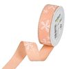 Printed ribbon "Blossom" Apricot/White