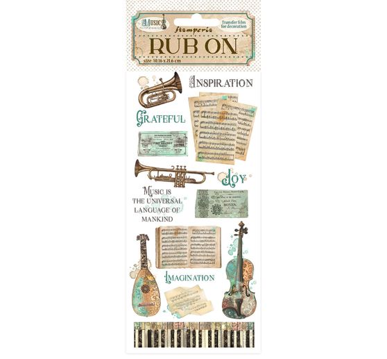 Pellicola di trasferimento Rub On "Music