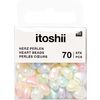 itoshii Beads, Hearts Rainbow Pearl Mix