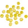 Glass cut beads hexagon Yellow