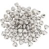 Plastic beads hearts Platinum colour