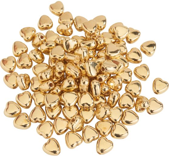 Plastic beads hearts