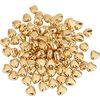 Plastic beads hearts Gold coloured