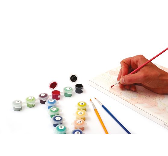 Painting by numbers, stretched canvas