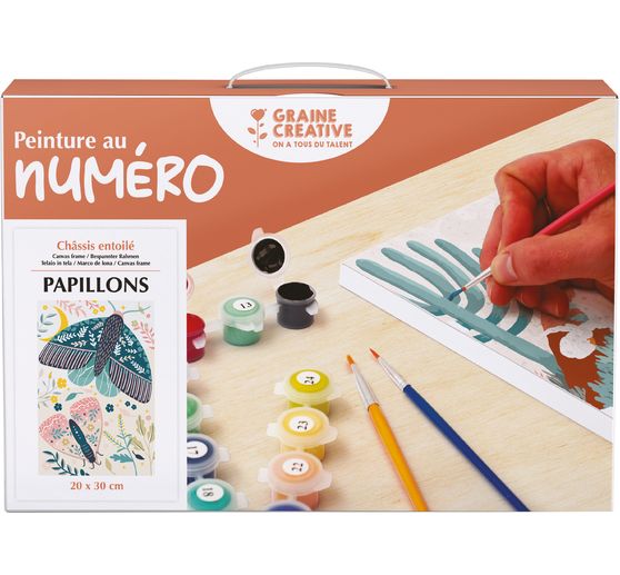 Painting by numbers, stretched canvas