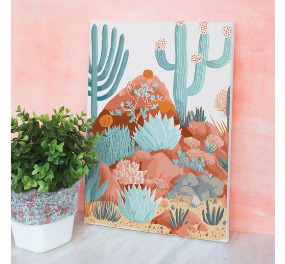 Painting by numbers, stretched canvas