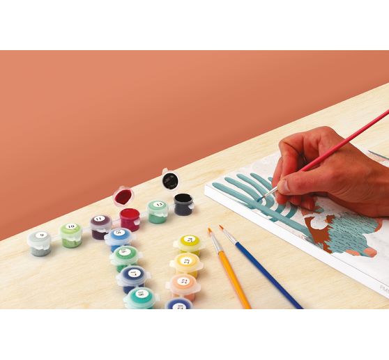 Painting by numbers, stretched canvas