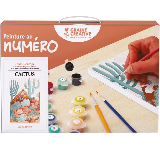 Painting by numbers, stretched canvas