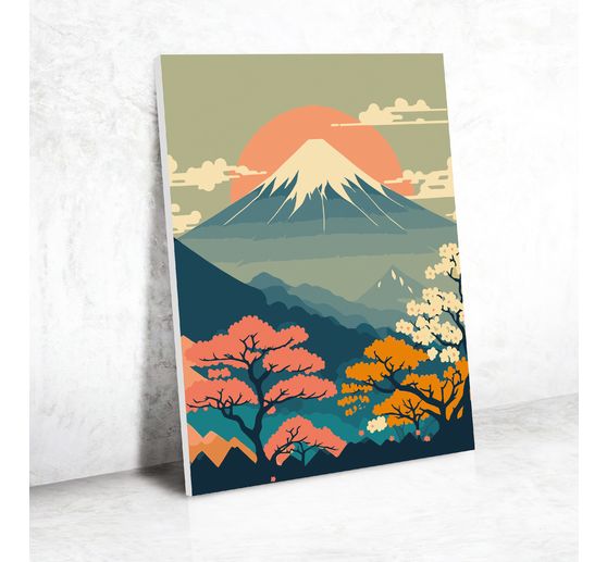 Painting by numbers, stretched canvas