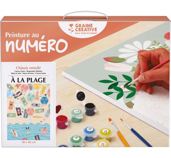 Painting by numbers, stretched canvas