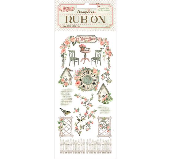 Rub On Transfer paper "House of Roses"