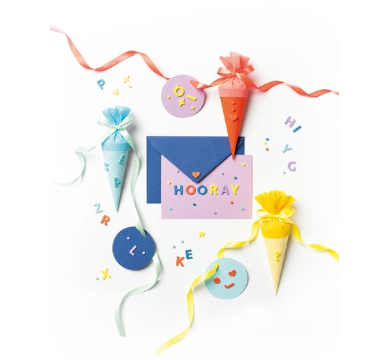 Foam rubber glitter stickers