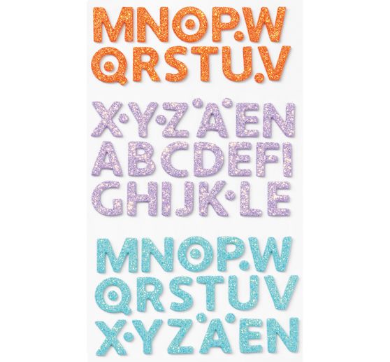 Foam rubber glitter stickers