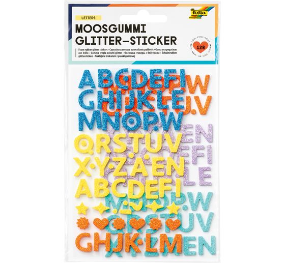 Foam rubber glitter stickers