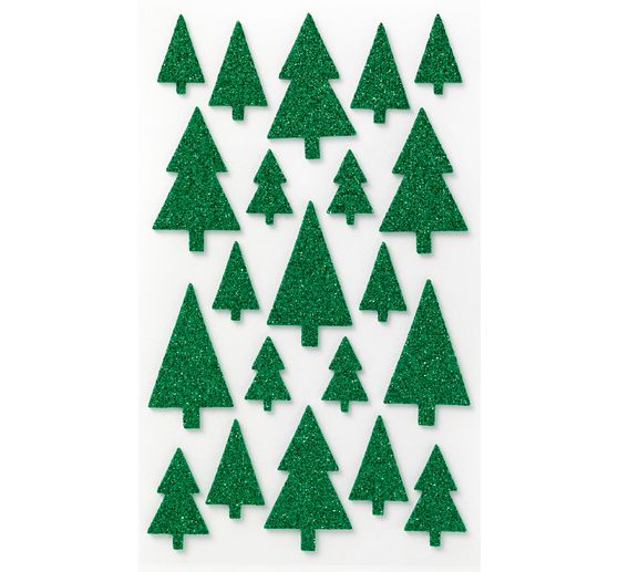 Foam rubber glitter stickers