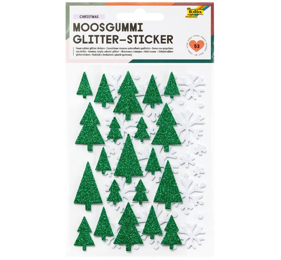 Foam rubber glitter stickers