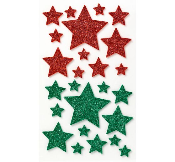 Foam rubber glitter stickers