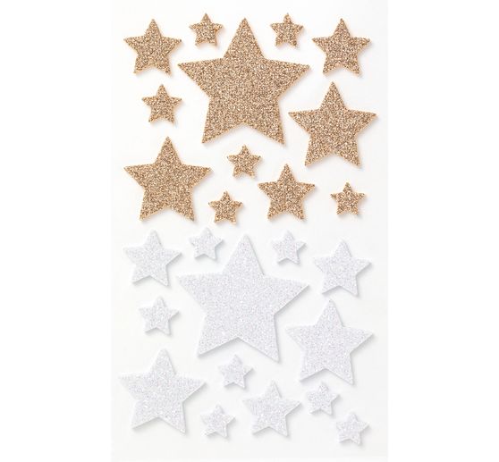 Foam rubber glitter stickers