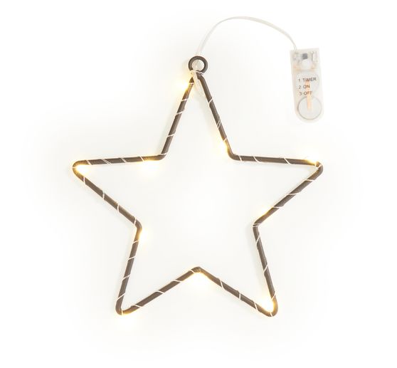 Metal ring star "Star" with LED light