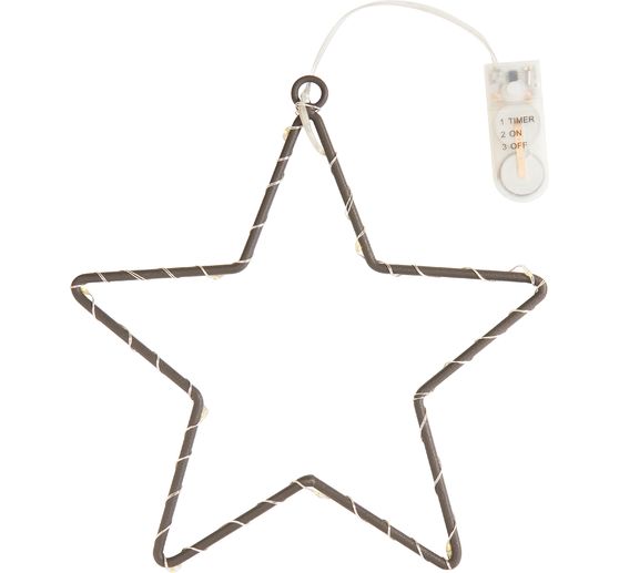 Metal ring star "Star" with LED light