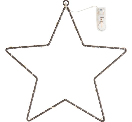 Metal ring star "Star" with LED light