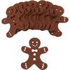 Gingerbread men made from felting Dark brown