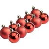 Plastic Christmas balls, 10 pieces, Ø 4.4 cm Red