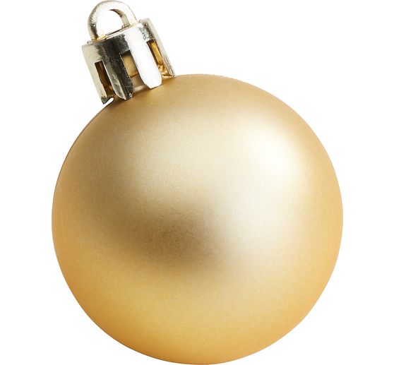 Plastic Christmas balls, 10 pieces, Ø 4.4 cm