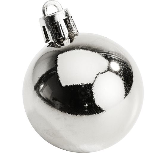 Plastic Christmas balls, 10 pieces, Ø 4.4 cm