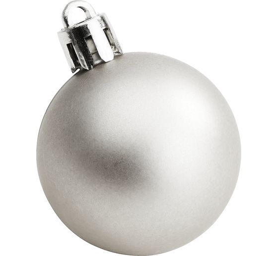 Plastic Christmas balls, 10 pieces, Ø 4.4 cm