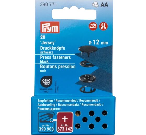 Prym Push-studs Jersey, 12 mm, 20 pieces (en)