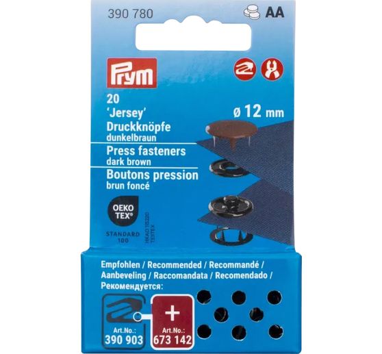 Prym Push-studs Jersey, 12 mm, 20 pieces (en)