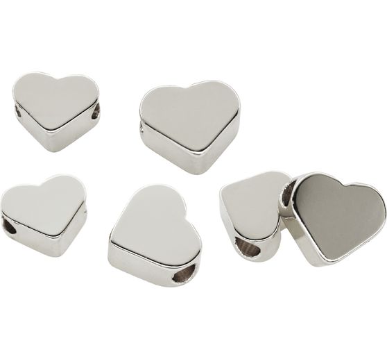 Metal beads hearts