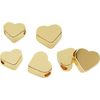 Metal beads hearts Gold
