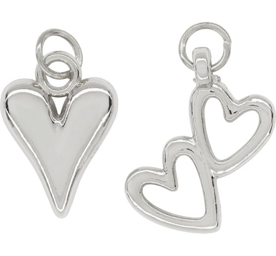 Metal charms hearts