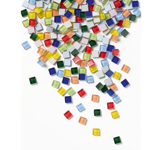 Glass mosaic stones mix, assorted colours