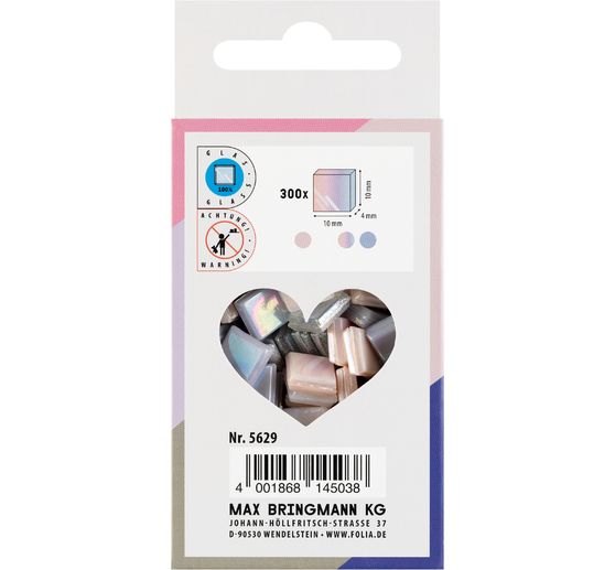 Glass mosaic stones mix, assorted colours