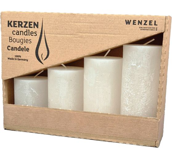 Advent candles "Rustic", tiered, set of 4