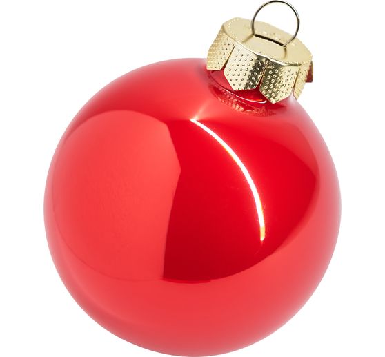 Christmas balls made of glass, Ø 6cm