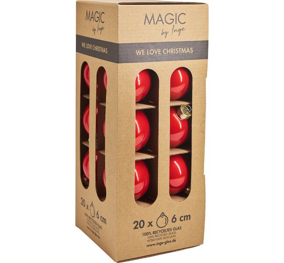 Christmas balls made of glass, Ø 6cm