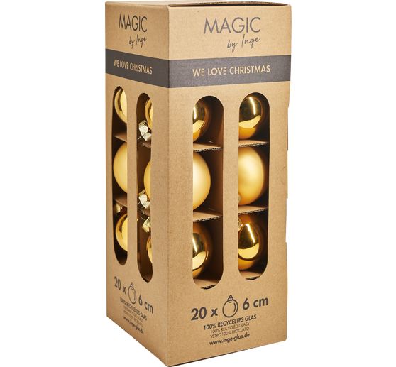 Christmas balls made of glass, Ø 6cm