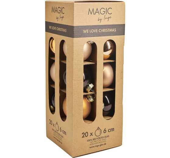 Christmas balls made of glass, Ø 6cm